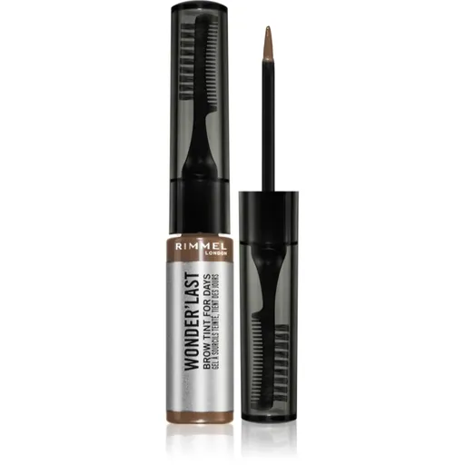 Rimmel Wonder'Last semipermanentná gélová farba na obočie odtieň 002 Soft Brown 4.5 ml