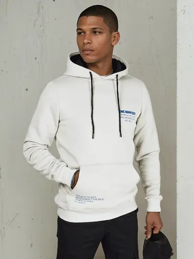 Pánska svetlošedá mikina s kapucňou Dstreet BX5691