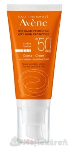AVENE CRÈME SPF50+ SANS PARFUM krém bez parfumácie veľmi vysoká ochrana 50ml