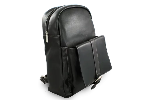 Čierny kožený batoh 311-1717-60/40
