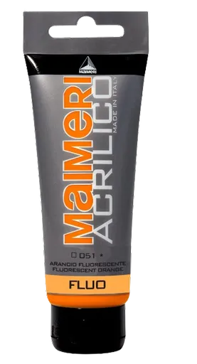 MAIMERI ACRILICO - Akrylové farby 051 - fluorescent orange, 0,075 L