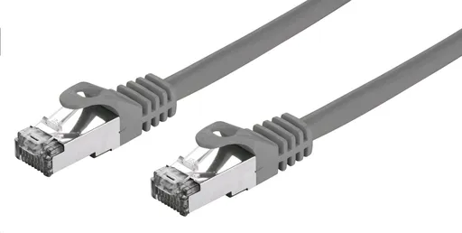 C-TECH Kábel patchcord Cat7, S/FTP, sivý, 10m