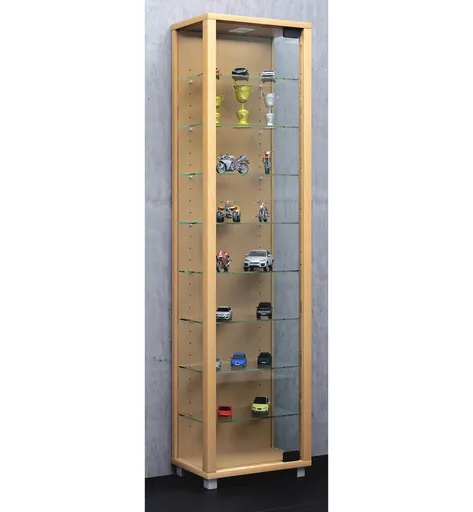 VCM Vitrína Edana Maxi s LED osvětlením, buk