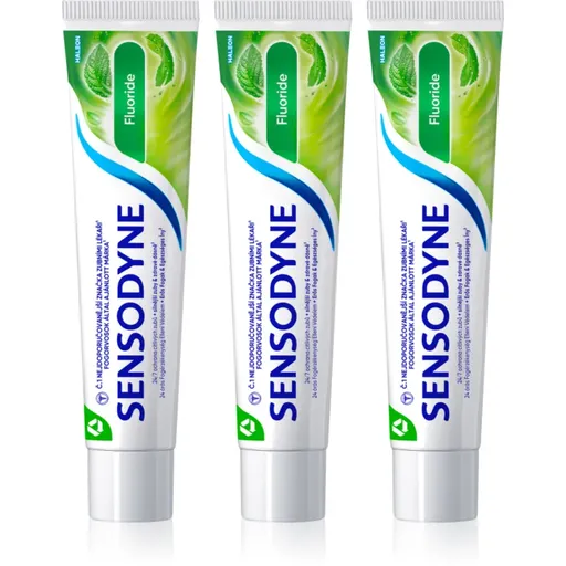 Sensodyne Fluoride zubná pasta pre citlivé zuby 3x75 ml