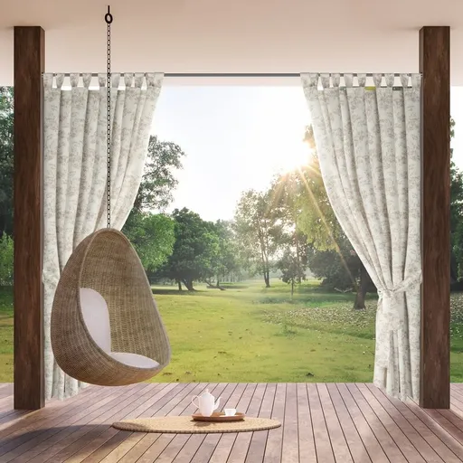 ArtFir Záves na terasu GARDEN 12 PU | krémová 155 x 220 cm