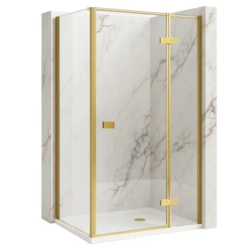 REA/S - Sprchovací kút Atlas 80x100 Brush Gold vpravo KPL-K4573