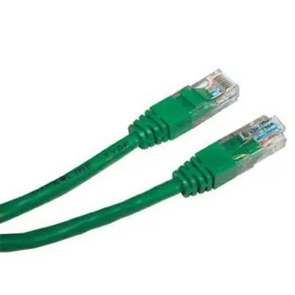 Síťový LAN kábel UTP patchcord, Cat.5e, RJ45 samec - RJ45 samec, 5 m, netienený, zelený, economy