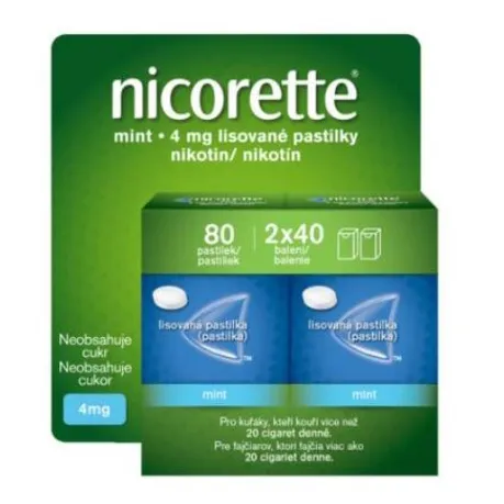 NICORETTE Mint 4 mg 2 x 40 pastiliek