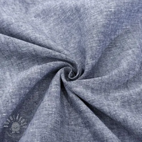 Ľan s bavlnou Lico navy