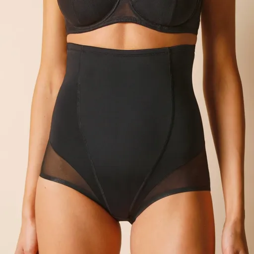 Nohavičky s vysokým pásom, úplet a sťahujúci tyl