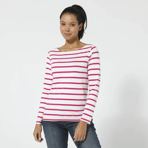 Pruhované tričko s dlhými rukávmi