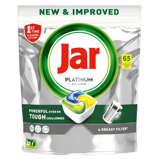 JAR Tablety do umývačky Platinum All-in-One Yellow 65 ks