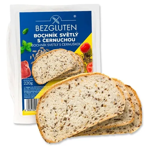 BEZGLUTEN Chlieb biely s černuchou bez lepku 220 g