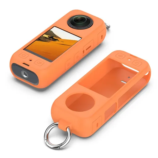PROTEMIO Silikónový obal pre akčnú kameru Insta360 X4 oranžový
