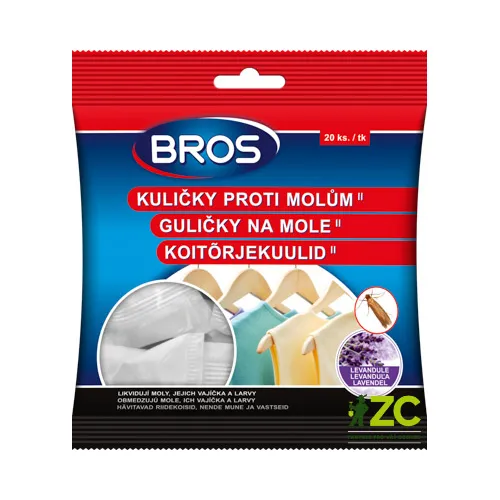 Guličky proti šatňovým moľom BROS 20ks