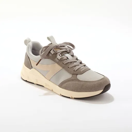 Tenisky z 2 materiálov, na klinovej podrážke