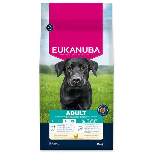 Krmivo EUKANUBA Adult Large rich in fresh chicken 15 kg