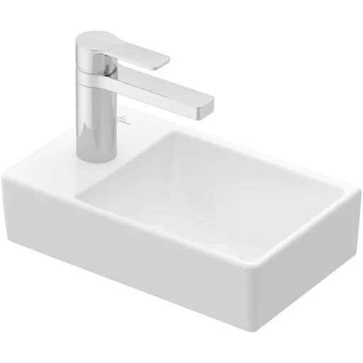 Villeroy & Boch Avento umývadielko 36x22 cm otvor pre batériu vľavo alpská biela 43003R01
