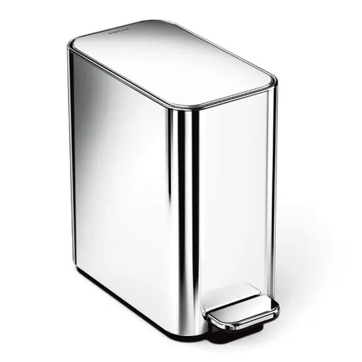 Simplehuman pedálový úzky odpadkový kôš 5 L obdĺžnikový lesklá nerezová oceľ CW2123