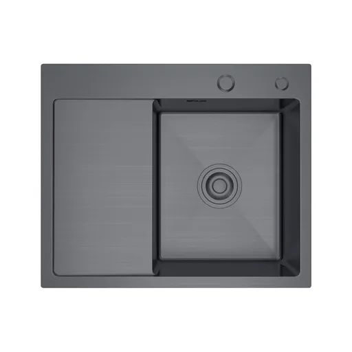 VELAZO VELAZO - Oceľový drez 58 x 48, grafit, s odkvapkávačom VELAZ5848RB