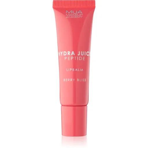 MUA Makeup Academy Hydra Juice Peptide Lip Balm hydratačný balzam na pery pre lesk vône Berry Bliss (Strawberry) 10 ml