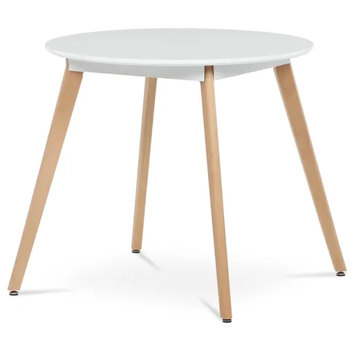 Kruhový jedálenský stôl 80 x 80 cm, biela