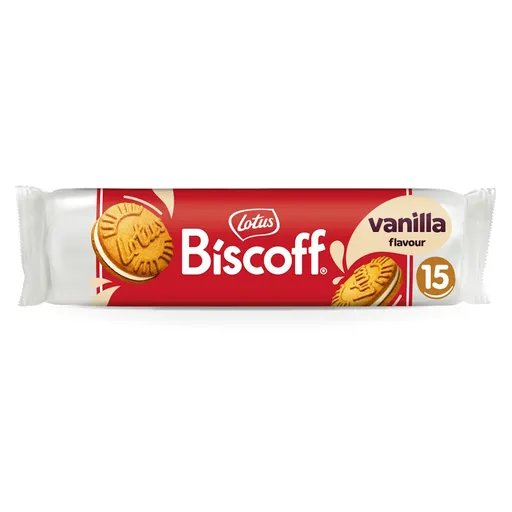 LOTUS BISCOFF Sušienky plnené krémom s vanilkovou príchuťou 150 g