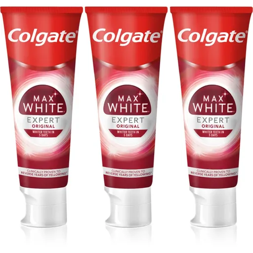 Colgate Max White Expert Original bieliaca zubná pasta 3x75 ml