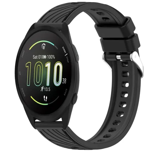 PRINTY Silikónový remienok pre Garmin Forerunner 165 čierny