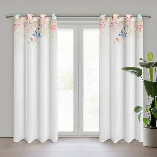 ArtFir Záclona ARLENA K | biela/ružová 135 x 250 cm