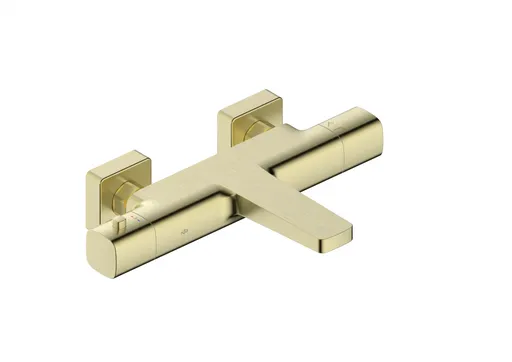 KFA - Batéria Malaga, termostatická, vaňová, nástenná, PVD brúsené zlato 5754-010-31