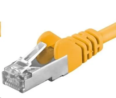 PREMIUMCORD Patch kábel CAT6a S-FTP, RJ45-RJ45, AWG 26/7 3m žltá