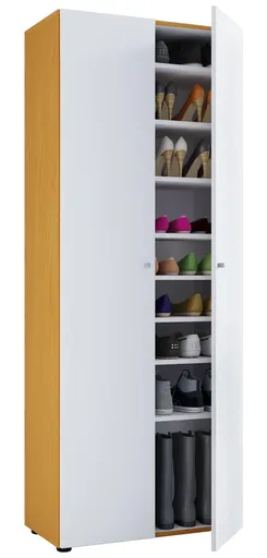 VCM Botník Vandol I s dvířky a 9 policemi, buk