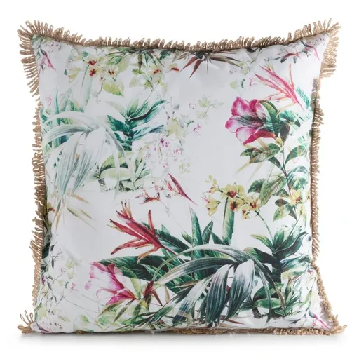 ArtFir Obliečka na vankúš GARDEN 31B | biela/zelená 45 x 45 cm