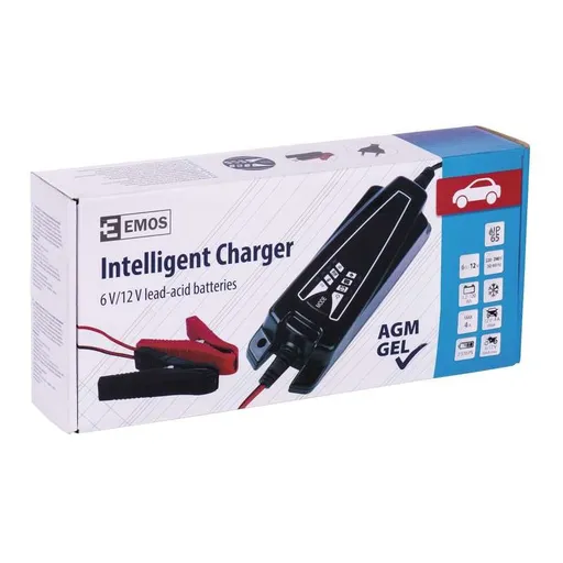 Emos EE04A inteligentná nabíjačka autobatérií a olovených akumulátorov 12V/6V