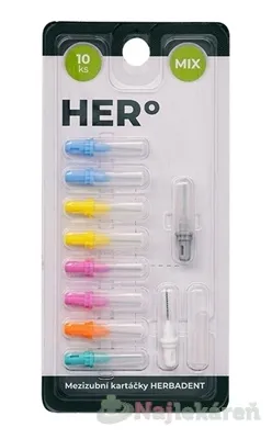 HERBADENT HERo ELECTRA Medzizubná kefka Mix 10 ks