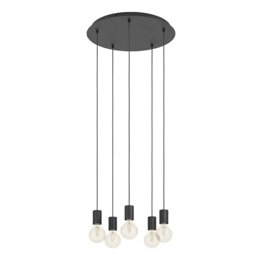 Závesné osvetlenie Eglo HUEBRO čierna 390267