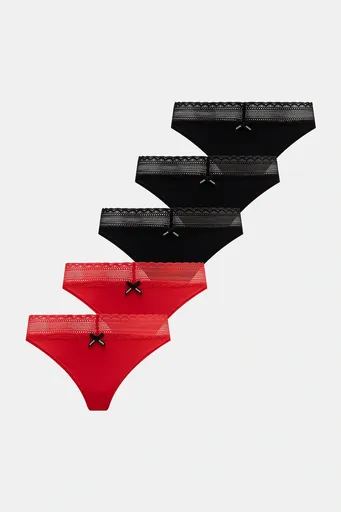 Tangá HUGO FIVE LACE STRING 5-pak