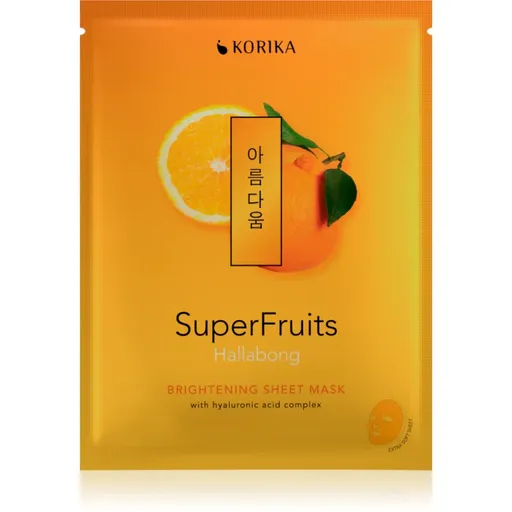 KORIKA SuperFruits Hallabong - Brightening Sheet Mask rozjasňujúca plátienková maska Hallabong 25 g