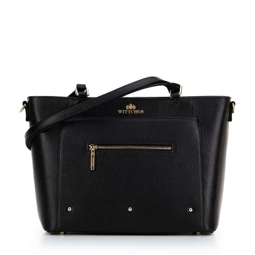 Luxusná kabelka v čierno-zlatom prevedení Wittchen 100-4E-607-1G