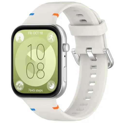 WAVY Silikónový remienok pre Huawei Watch Fit 4 / Fit 4 Pro IVORY WHITE