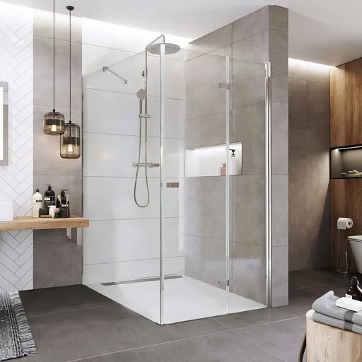 Mereo Sprchovací kút, Novea, obdĺžnik, zalamovací, 90x120 cm, chróm ALU, sklo Číre, dv. pravé a pevný diel CK14823ZP