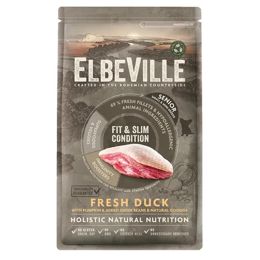 ELBEVILLE Fit and Slim Condition Fresh Duck granule pre psov 1 kus, Hmotnosť balenia (g): 4 kg