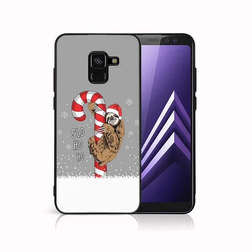 MY ART Kryt s vianočným dizajnom Samsung Galaxy A8 2018 (A530) CANDY (076)