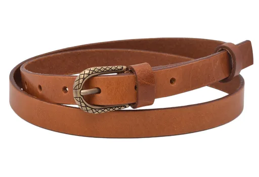 Kožený dámsky opasok 722-20-29 koňak pracka Medúza