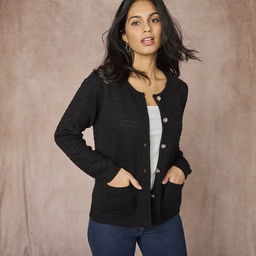 Sveter so zapínaním na gombíky, jednofar