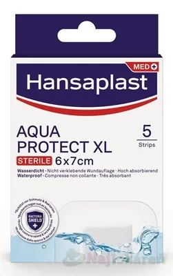Hansaplast AQUA PROTECT XL Sterile náplast 6 x 7 cm 5 ks