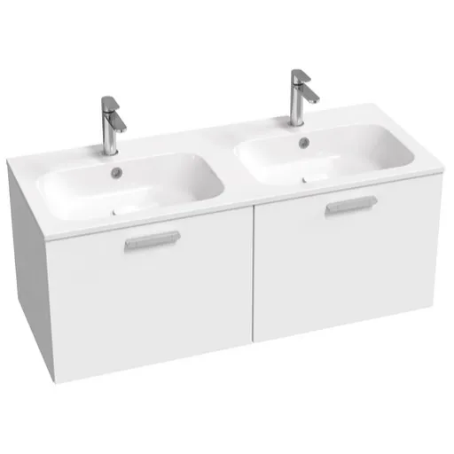 Ravak Chrome II kúpeľňová skrinka pod umývadlo 120x47x49 cm biely lesk X000001775