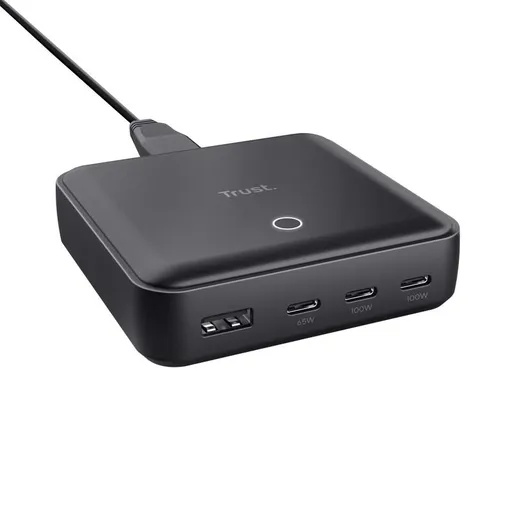 TRUST napájací adaptér MAXO 100W, 3x USB-C, 1xUSB-A