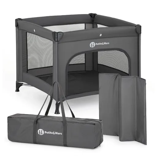 PETITE&MARS Ohrádka cestovná Nook Urban Charchoal Grey